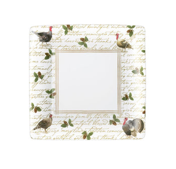 Caspari Salad/Dessert Plates: Founders' Thanksgiving - Square